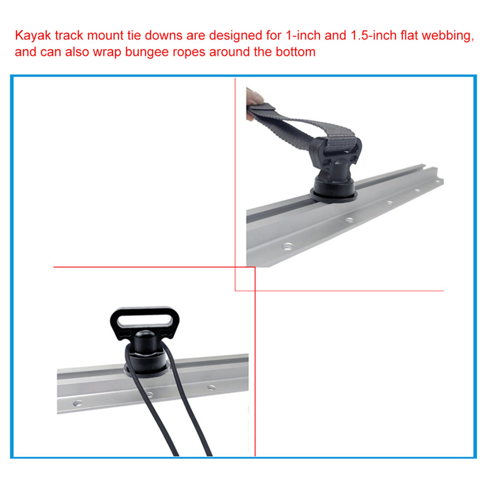 4pcs Kayak Track Mount Vertica – Fishing Kayak Crate Bewertung und Preis