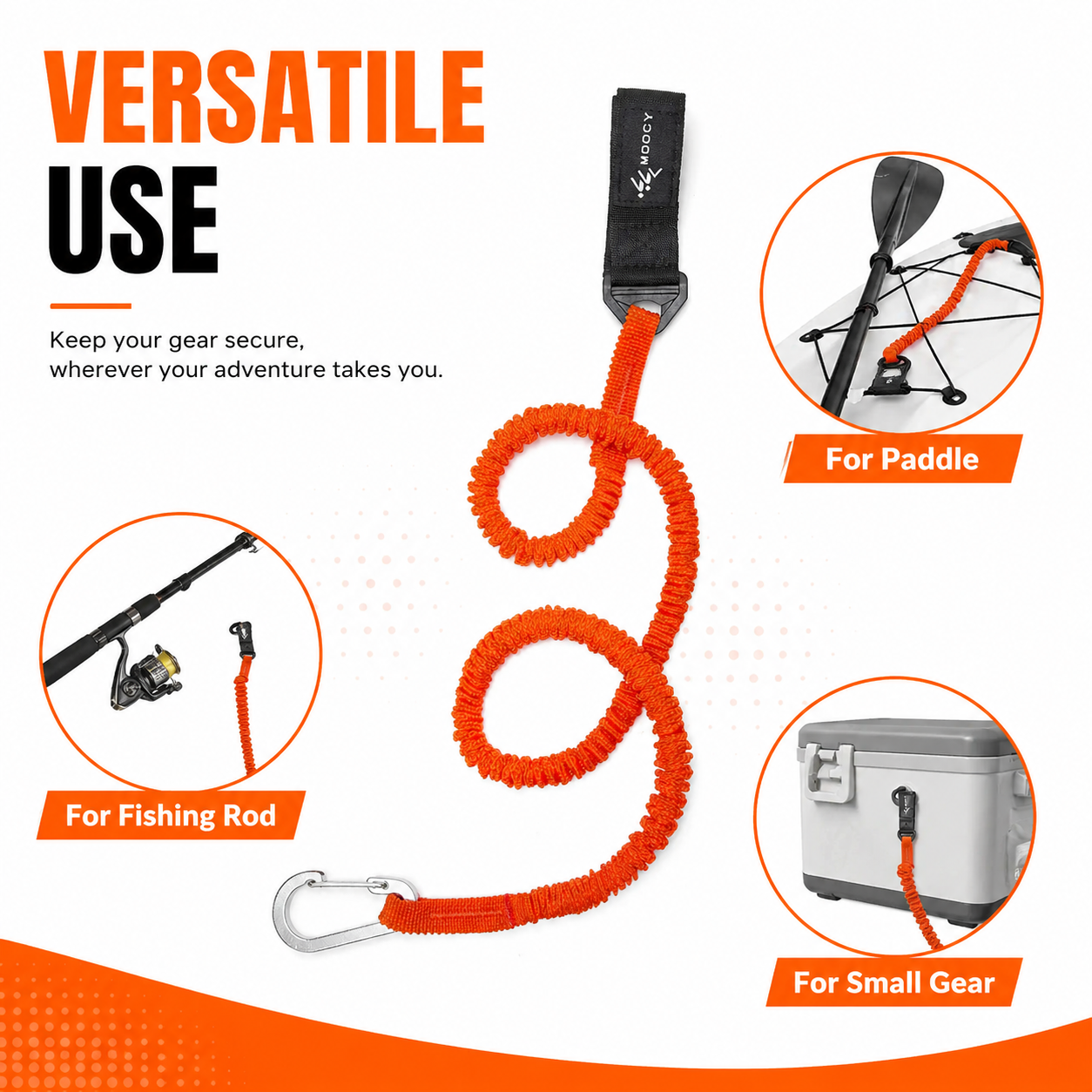 Coiled Paddle Leash Orange Kay – Fishing Kayak Paddle Leash Bewertung und Preis