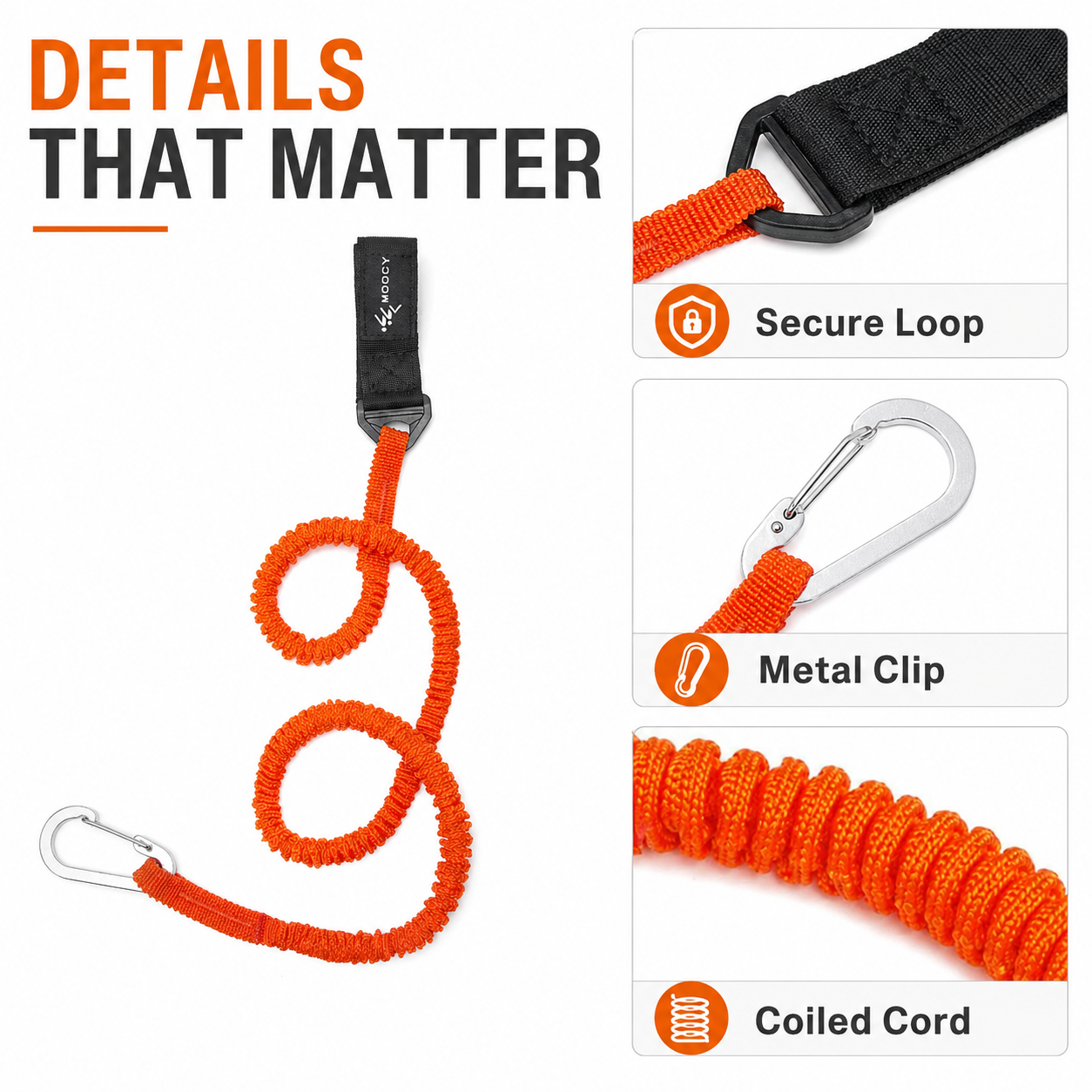 Coiled Paddle Leash Orange Kay – Fishing Kayak Paddle Leash Bewertung und Preis