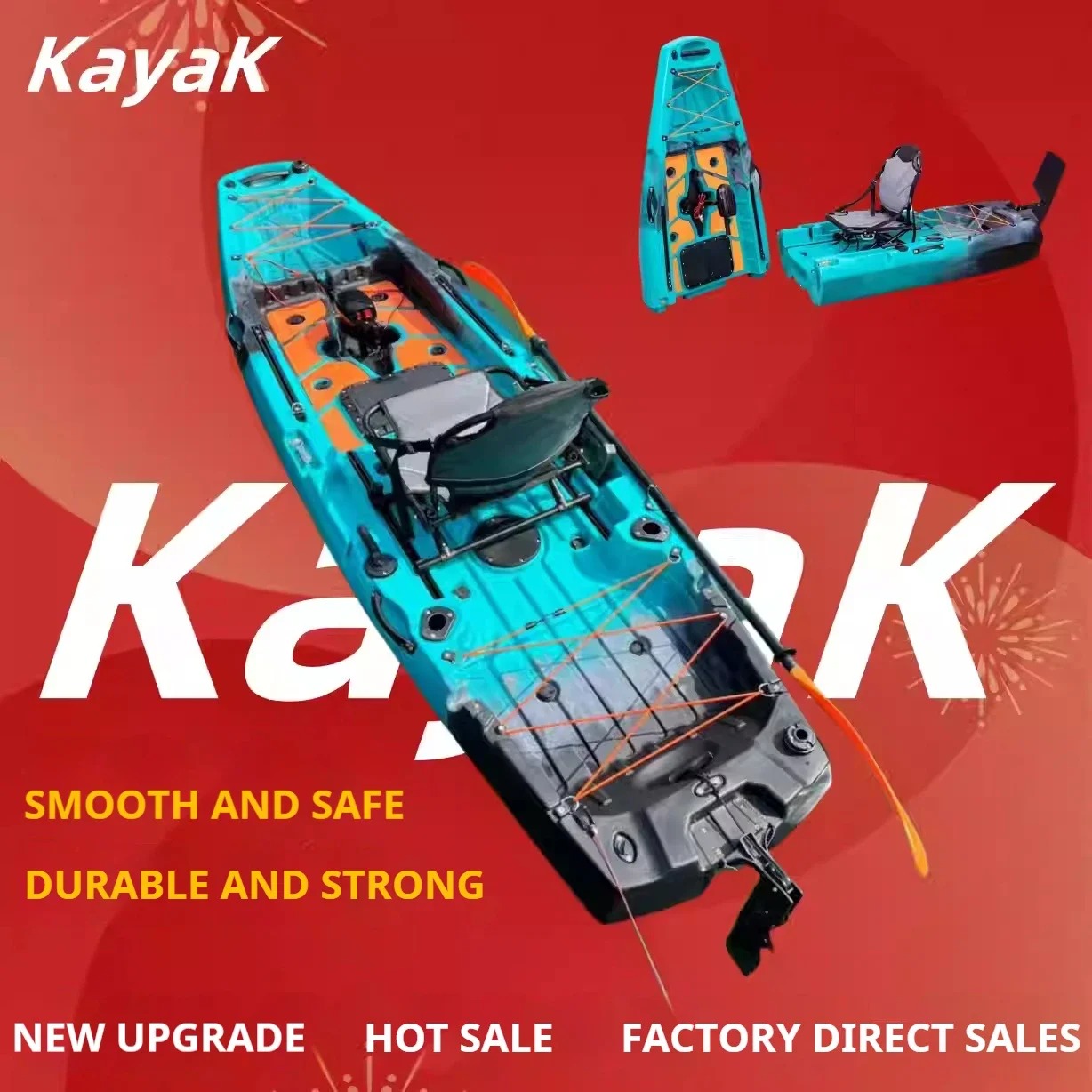 LLDPE Modular Kayak Canoe w/Pe – Fishing Kayak Pedal Drive Bewertung und Preis