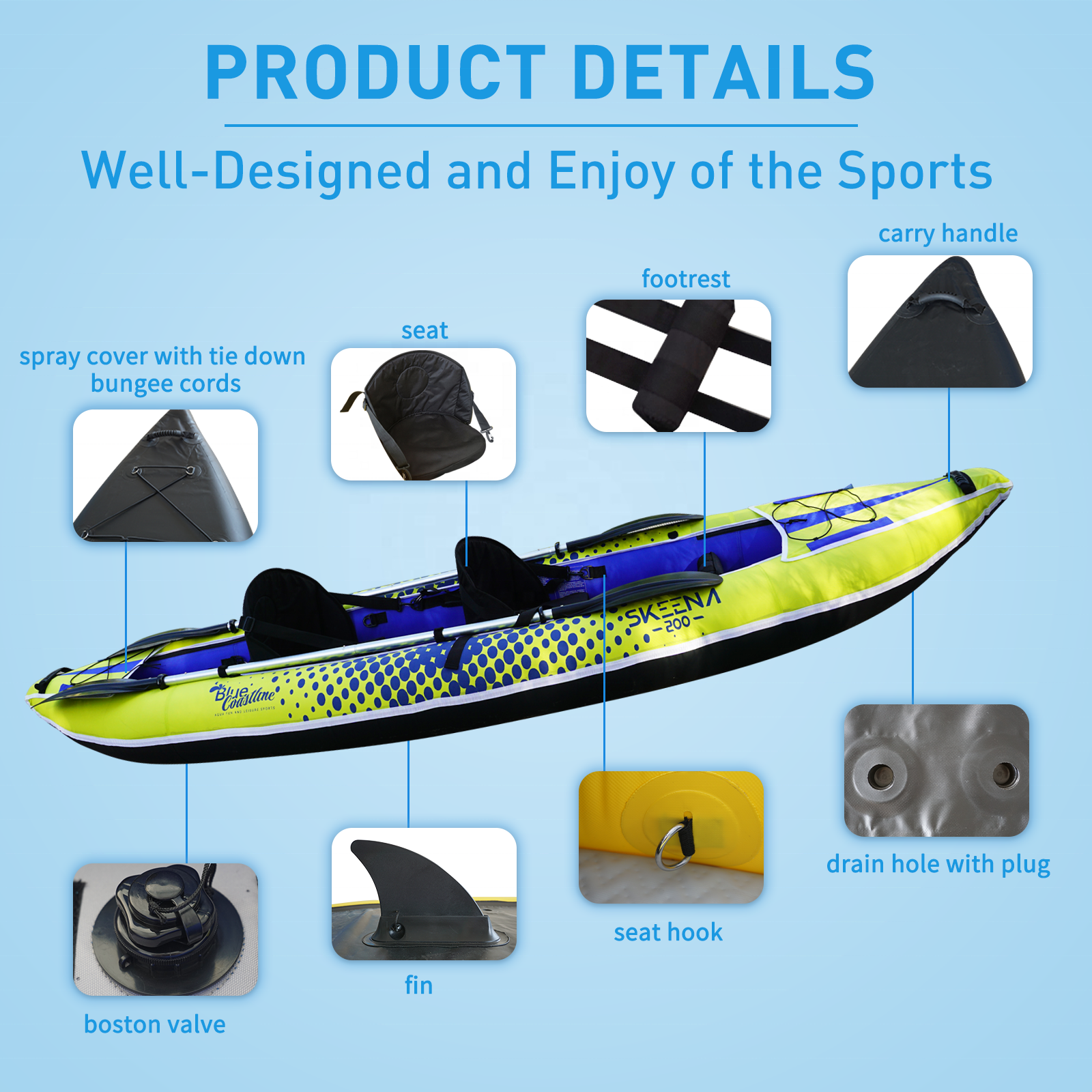 Adult Inflatable Fishing Canoe – Fishing Kayak Seat Bewertung und Preis