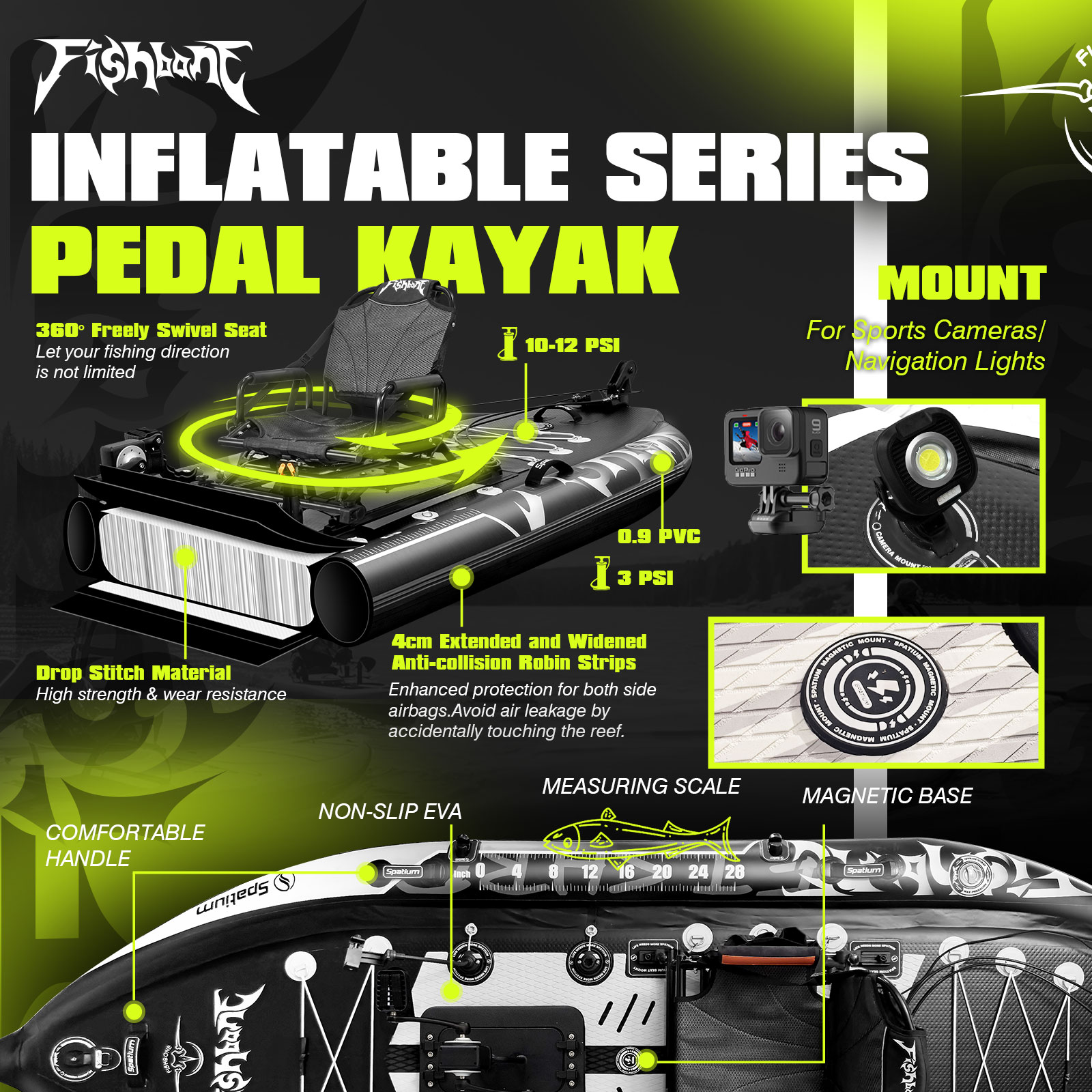 Spatium Pedal Kayak Inflatable – Fishing Kayak Pedal Drive Bewertung und Preis