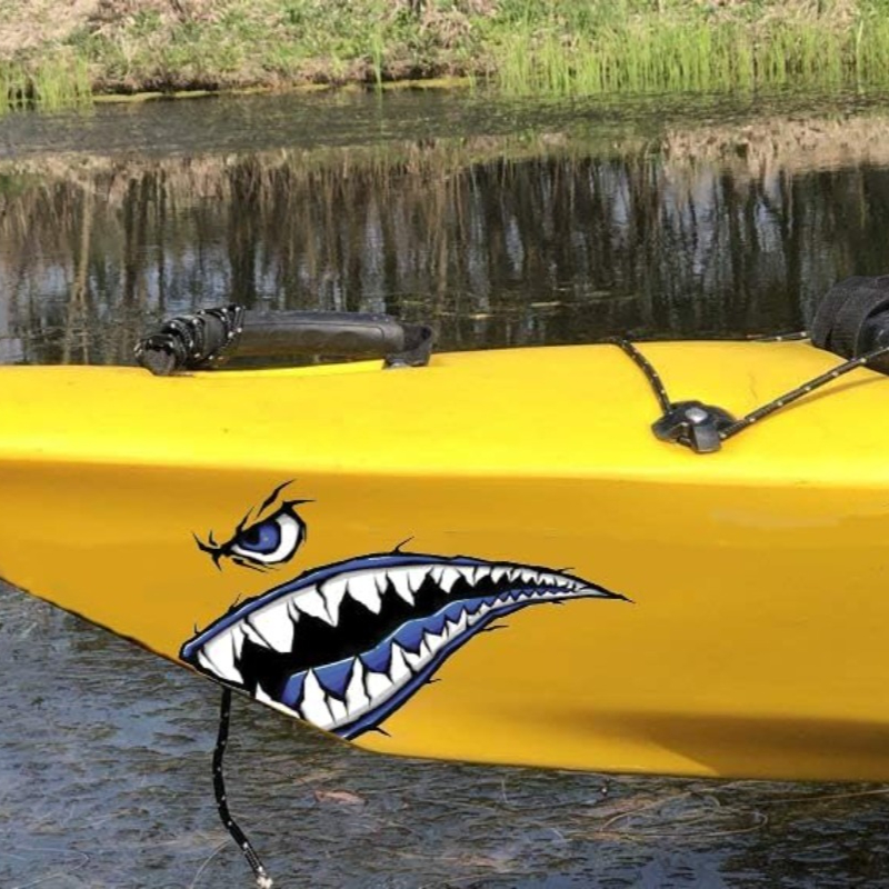 2PCS Shark Teeth Mouth Boat St – Fishing Kayak Sit On Top Bewertung und Preis