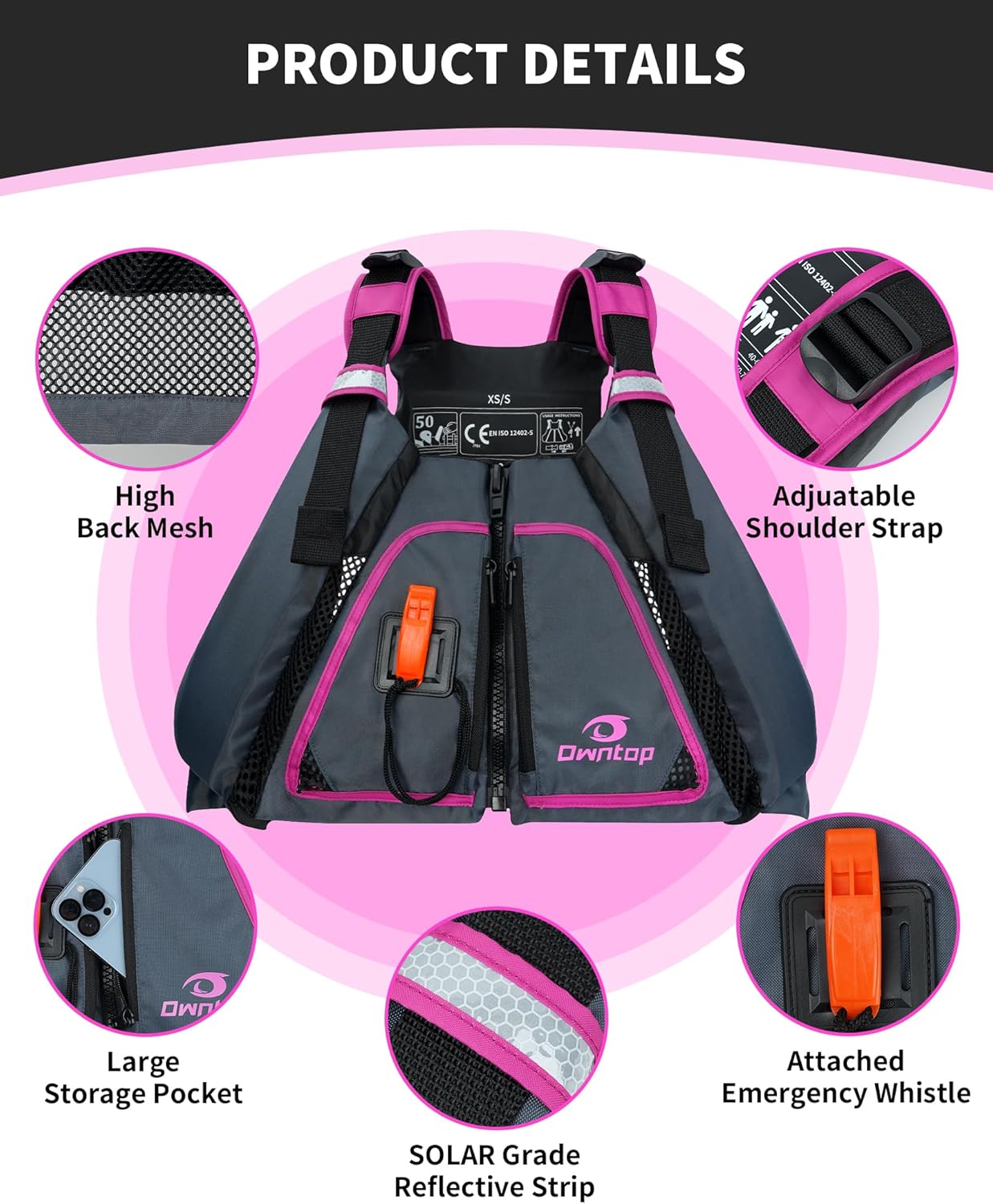 Adult Swim Vest with High Mesh – Fishing Kayak Paddle Bewertung und Preis